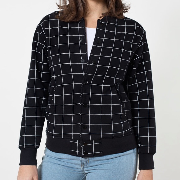American Apparel Unisex Grid Fleece Jacket - Picture 2 of 6